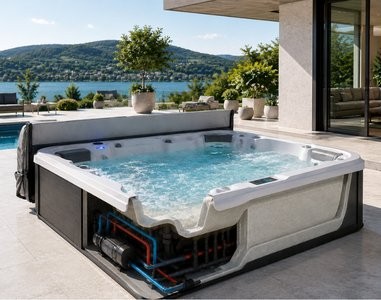 Whirlpool mit schönem Ausblick