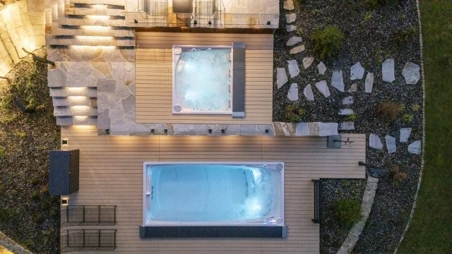 USSPA Swim Spa und Whirlpool im Garten